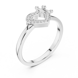 Ensemble de bagues QUEEN HEART en diamants de laboratoire, or blanc 18 carats plaqué rhodium, classique, pour fiançailles, mariage, fête, cadeau de la Saint-Valentin, usage quotidien - Product Image 3