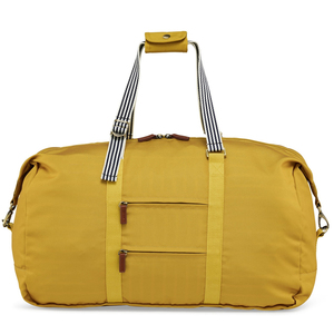 Sac de voyage bleu marine en nylon 600D, capacité 30-40L, avec poignées rayées en nylon et quincaillerie dorée, idéal pour les voyages. - Product Image 3