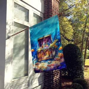 Gran Multicolor Poliéster Cofre del Tesoro Casa Bandera Porche Manga Poste Decorativo Patio Banner Obra DE ARTE Colgante de pared - Product Image 2