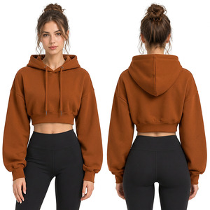 Fabricante de sudaderas cortas con capucha personalizadas para mujer, proveedor mayorista de sudaderas cortas con capucha, ropa de marca privada para la moda de EE. UU., Reino Unido y Europa. - Product Image 4