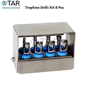 Juego de 8 Brocas de Trepanación para Implantes Dentales, Kit Quirúrgico con Soporte para Brocas, Juego de Brocas de Acero Inoxidable para Injertos Óseos, Instrumentos Médicos - Product Image 3