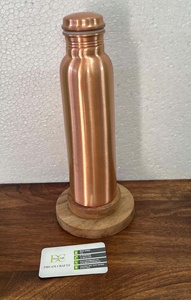 Botella de Agua Potable de Cobre con Acabado Mate, Cobre Puro, Nuevo Diseño, Ecológico, Sin Forro, Sin Recubrimiento, Artesanía Gratuita - Product Image 5