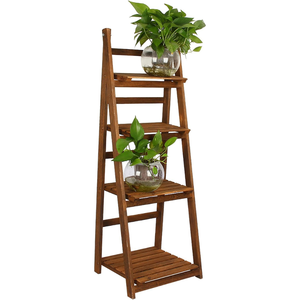 Support à plantes en bois à 3 niveaux, étagère minimaliste pour pots de fleurs d'intérieur, pour plantes vertes, décoration de la maison - Product Image 3