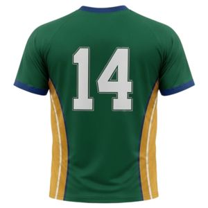 Unisex Green Gold Sublimation Netball <b>Shirt</b> <b>Polyester</b> Athletic Sports Jersey Lightweight Team Training Competition Apparel - Product Image 2