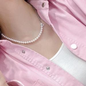 Collar de Perlas de Agua Dulce con Diseño de Estrella Clásico y Moderno, Gargantilla de Perlas Naturales con Diseño Exclusivo - Product Image 4