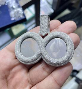 Colgante Personalizado con Imagen al por Mayor, Plata 925, Moissanita Helada, Joyería Hip Hop, Amuleto de Recuerdo Personalizado, Pasa Prueba de Diamante GRA - Product Image 6