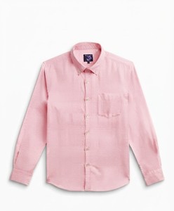 Camisa de Vestir para Hombre, Color Rosa Pálido, con Botones, Manga Larga, Color Sólido, Popelina de Algodón, Estilo Casual Elegante, Transpirable, para Primavera - Product Image 4