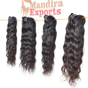 Extensiones de Cabello Humano Baratas al por Mayor: Cabello Virgen Hindú Crudo de Vendedores Indios, Ondulado, con Cutícula Alineada, Doble Trama - Product Image 6
