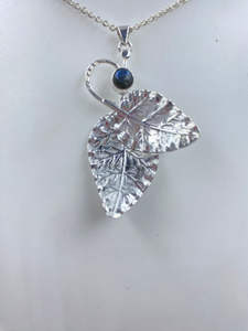 Minimalist Chic Artisanal Design <b>Silver</b> Pendant & <b>Pearl</b> Set <b>Earrings</b> Handcrafted with Gold Plating for Wedding Party or Gift - Product Image 1