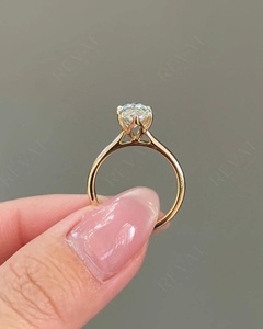Bague de fiançailles solitaire en diamant de laboratoire taille marquise 3 carats, bague en diamant taille marquise sertie en forme de tulipe, bague en diamant de laboratoire certifiée IGI - Product Image 3