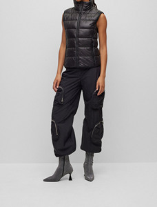 Gilet matelassé sans manches pour femme, col montant, fermeture éclair intégrale, OEM, pas cher, pour l'hiver - Product Image 2