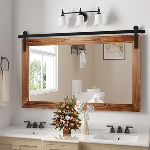 Mango Wood Rustic Farmhouse <b>Wall</b> <b>Mirror</b> - Antique Distressed Wholesale - Product Image 1