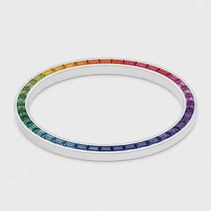 ตัวเรือนนาฬิกาขนาด 36 มม. ประดับเพชรโมอิสซาไนต์สีรุ้ง VVS D Color แบบเต็มหน้าปัด สำหรับทั้งชายและหญิง พร้อมอุปกรณ์เสริมนาฬิกาโมอิสซาไนต์ เครื่องประดับฮิปฮอป - Product Image 2