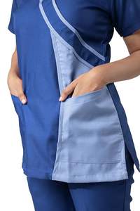 Tenues d'hôpital unisexes pour infirmières, uniformes médicaux d'été à manches courtes, vente en gros, haute qualité, en tissu Spandex, détection d'aiguilles - Product Image 2