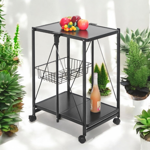 Modern Design Oval Tube Coffee Trolley with Wheels for Office Use - Product Image 5