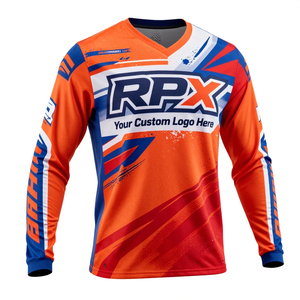 เสื้อเจอร์ซีย์โมโตครอสแบบซับลิเมชั่นสั่งทำพิเศษสำหรับผู้ชาย แขนยาว แห้งเร็ว พิมพ์ลายเต็มตัว เสื้อแข่งสำหรับผู้ใหญ่ ทุกฤดูกาล - Product Image 2