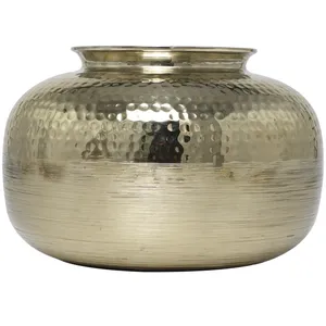 Premium Luxury Handmade Metal Flower <b>Vase</b> <b>Unique</b> Contemporary Centerpiece for Dining Table Console Shelf Coffee Table Bedroom - Product Image 1