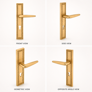 Manija de Puerta Premium CHARM con Acabado Dorado Mate, Manija de Palanca de Latón para Puertas Residenciales y Comerciales de Cocina - Product Image 1