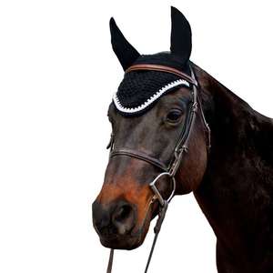 Voile anti-mouches en polyester à design personnalisé, filet d'oreille pour cheval, bonnet pour l'équitation, vente en gros - Product Image 1