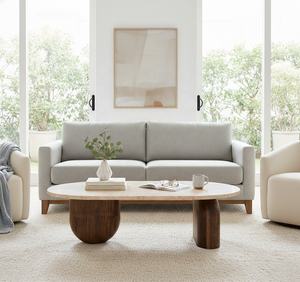 Mesa de centro de mármol y madera para sala de estar de la India - Product Image 2