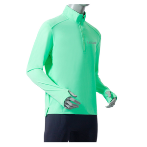 High Quality Daily Men <b>Workout</b> Compression Training Yoga <b>Jacket</b> With Thumb Hole Long Sleeve Half Zipper Top Women Gym Sport Wear - Product Image 6