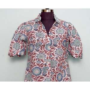 Vestido de Fiesta Moderno, Estilo Dulce, Vestido de Verano, Estampado Floral a Mano, Algodón, Estilo Canguro, Hermoso Vestido Casual en Línea A para Mujer - Product Image 2