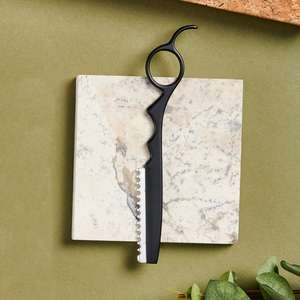Professional <b>Single</b> <b>Blade</b> Hair <b>Razor</b> With Finger Ring For Barber Shop Use Stainless Steel <b>Blade</b> Plastic Handle - Product Image 4