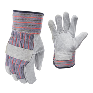 Gants de sécurité en cuir de mouton pleine fleur, résistants à l'abrasion, antidérapants, gants de travail polyvalents, avec poignet élastique - Product Image 3