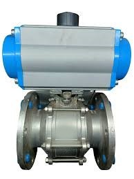 วาล์วบอลสามทางแบบนิวเมติกสแตนเลส DN25-DN600 พร้อมหน้าแปลน ANSI แบบฟูลบอร์ สำหรับอุตสาหกรรมกระบวนการ - Product Image 3