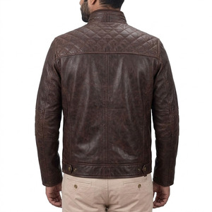 Ventes en gros de vestes en cuir d'agneau véritable pour hommes KADIA, imperméables et coupe-vent, manteaux d'hiver en cuir pour hommes, vestes de motard personnalisées - Product Image 2