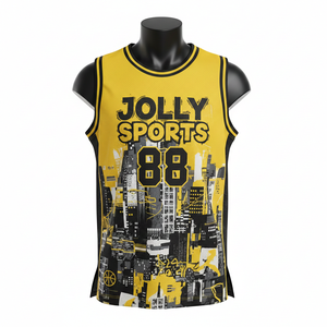 Camiseta sin mangas de baloncesto para hombre, de secado rápido, tela de malla, con estampado personalizado del logo del equipo, 100% algodón, corte holgado. - Product Image 6