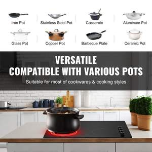 Estufas eléctricas integradas de cerámica radiante de 4 quemadores de 30,3x20,5 pulgadas - Product Image 4