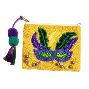 Mini monedero Vintage multicolor con cuentas para besar peces, monedero hecho a mano para mujeres y niñas, uso para el Festival de Mardi Gras - Product Image 2