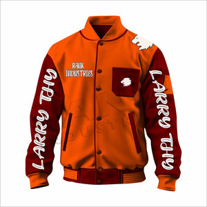 Best Manufacturer Made Eco-Friendly Breathable Men Letterman Winter Jacket With <b>Stand</b> Collar And Front Logo Customizable Colors - Product Image 2