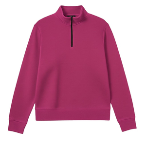 Sudadera de hombre con media cremallera, cuello alto, informal, de forro polar suave y cálido, manga larga, de invierno, teñido liso, ecológica - Product Image 1