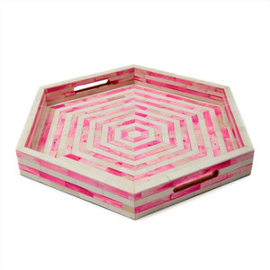 ถาดลายดอกไม้ฝังกระดูกงาช้าง – ถาดเสิร์ฟตกแต่งทำมือสำหรับโต๊ะกาแฟ โต๊ะเครื่องแป้ง และของตกแต่งบ้าน - Product Image 6