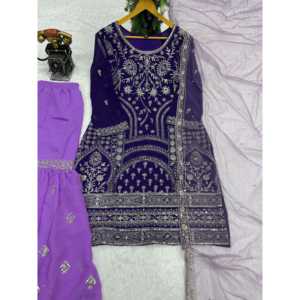 Hermoso conjunto Dupatta superior y elegante para mujer para fiestas - Product Image 6