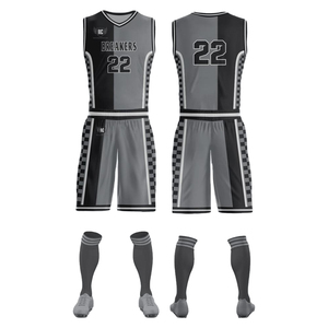 Customized Sublimated 100% Polyester Anti-Bacterial <b>Basketball</b> Jersey Set Quick Dry Plus Size Sportswear Includes Shorts - Product Image 2