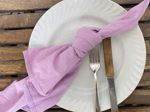 Serviette de table en coton rose clair, prélavée, avec bordure cousue, réutilisable, pour mariage, dîner, fête et décoration de table à la maison - Product Image 4