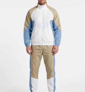 Survêtement coupe-vent 2 pièces pour homme, écologique, imperméable, léger, respirant, coupe classique, avec empiècements contrastants - Product Image 4