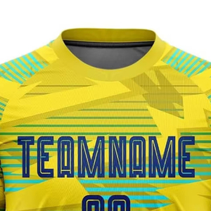 Maillot de football respirant à manches courtes en polyester, logo d'équipe personnalisé, évacuation de l'humidité, pour matchs et entraînements des clubs - Product Image 6