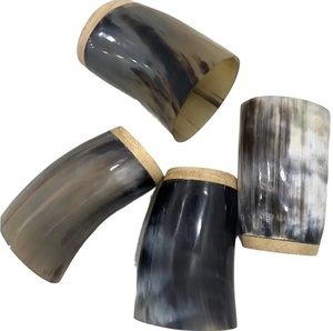 buffalo horn glass Viking cup drinking glass hand made glass <b>drinkware</b> <b>accessories</b> - Product Image 4