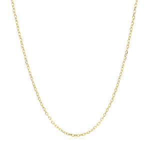 Collana Sottile in Oro Giallo 14k con Catena a Maglie Sfaccettate 1,3mm - Product Image 2