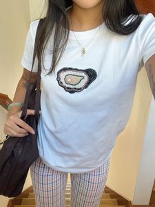 Elegant Women Ombre Sequin Blouse Long Sleeve <b>Beaded</b> Shirt <b>Top</b> Tunic Blusa Vintage Perspective Sheer Mesh Summer Clothing Woman - Product Image 4