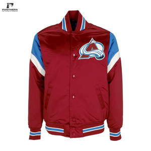 Chaqueta Letterman de Satén de Alta Gama con Bordado Personalizado del Equipo, Uniforme de Béisbol, Suministro Directo de Fábrica - Product Image 3