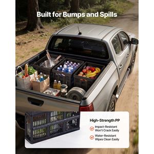 45L Plastic <b>Collapsible</b> <b>Storage</b> Bins 3-Pack Stackable Folding <b>Storage</b> Crates with Handles Holds 33 Lbs Per Bin Foldable He - Product Image 6