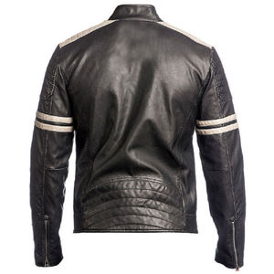 Chaqueta de piel de oveja con forro de borrego, estilo aviador casual con cierre de cremallera, chaqueta bomber de piel auténtica. - Product Image 4