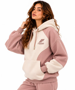 Sweat à capuche personnalisé en polaire premium pour femme, brodé, épais, style streetwear, vente en gros, sweats à capuche tendance, OEM - Product Image 3