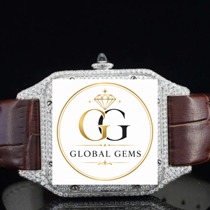 Reloj de Moissanita Aprobado por el Probador de Diamantes |   Reloj de Lujo VVS con Esqueleto Visible, Acero Inoxidable, Oro Blanco, Cristal, Resistente al Agua - Product Image 3