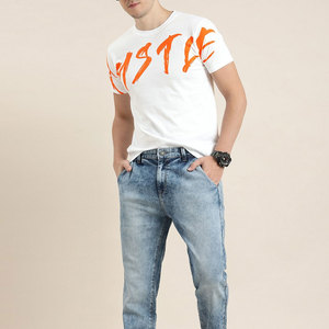 Service OEM, t-shirts à col rond pour hommes imprimés par sublimation personnalisée, t-shirt en coton épais et lourd avec sublimation intégrale pour hommes - Product Image 3